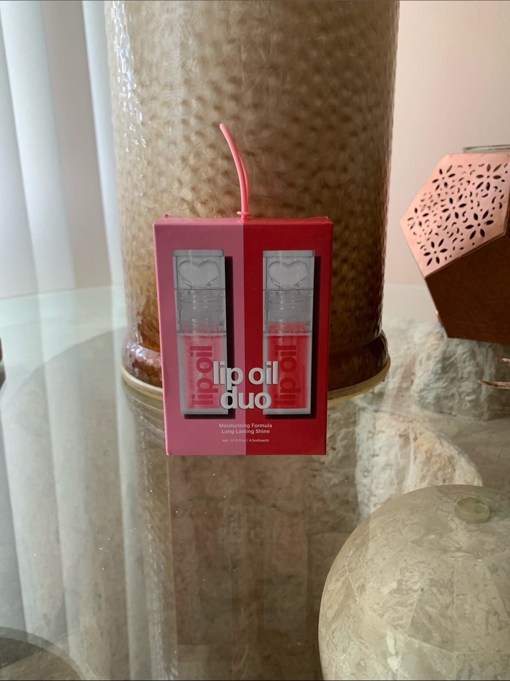 Lip Oil Duo - Pink & Red Moisturizing Lip Oils